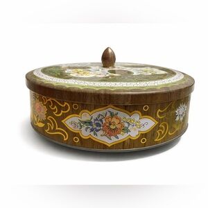 Floral Decorative tin Box